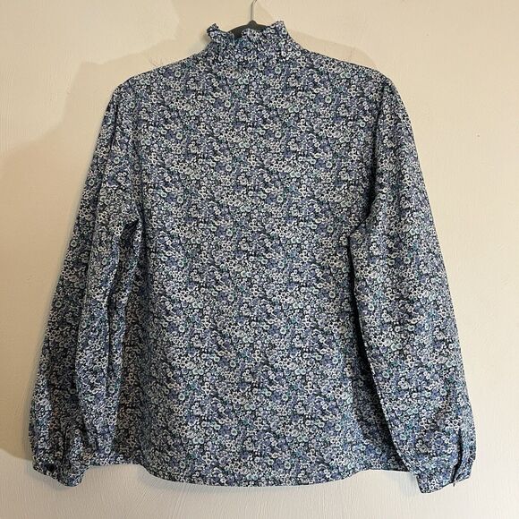 SEARS Womens Ruffle Front & Collar Button Up Sz 16 Blouse Floral Top Vintage 80s - Picture 2 of 6